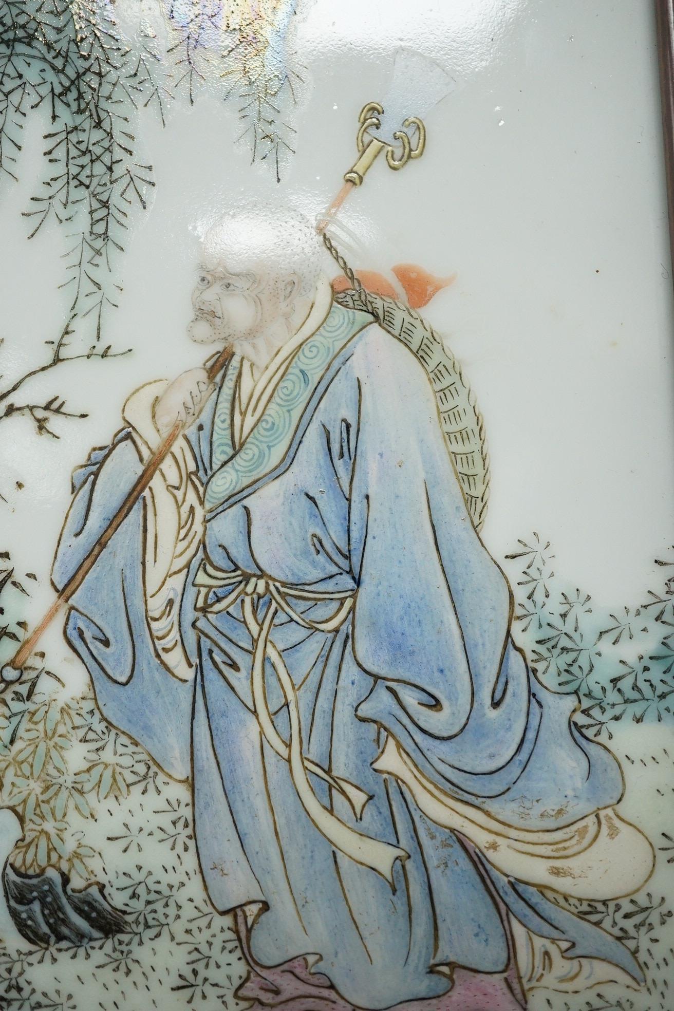 A Chinese famille rose ‘Li Tieguai’ plaque, Republic period